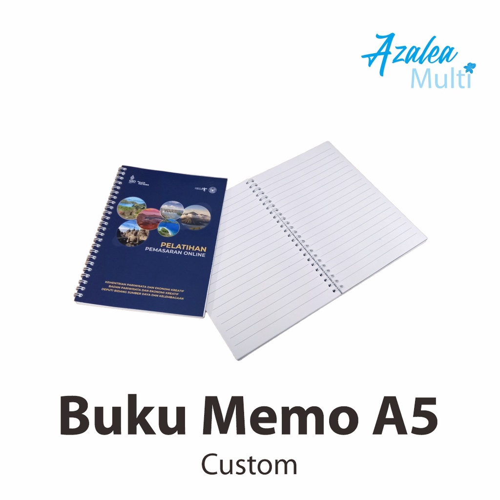 

Buku Memo A5 Custom - Notepad - Souvenir Buku - Notebook A5 - Souvenir Buku
