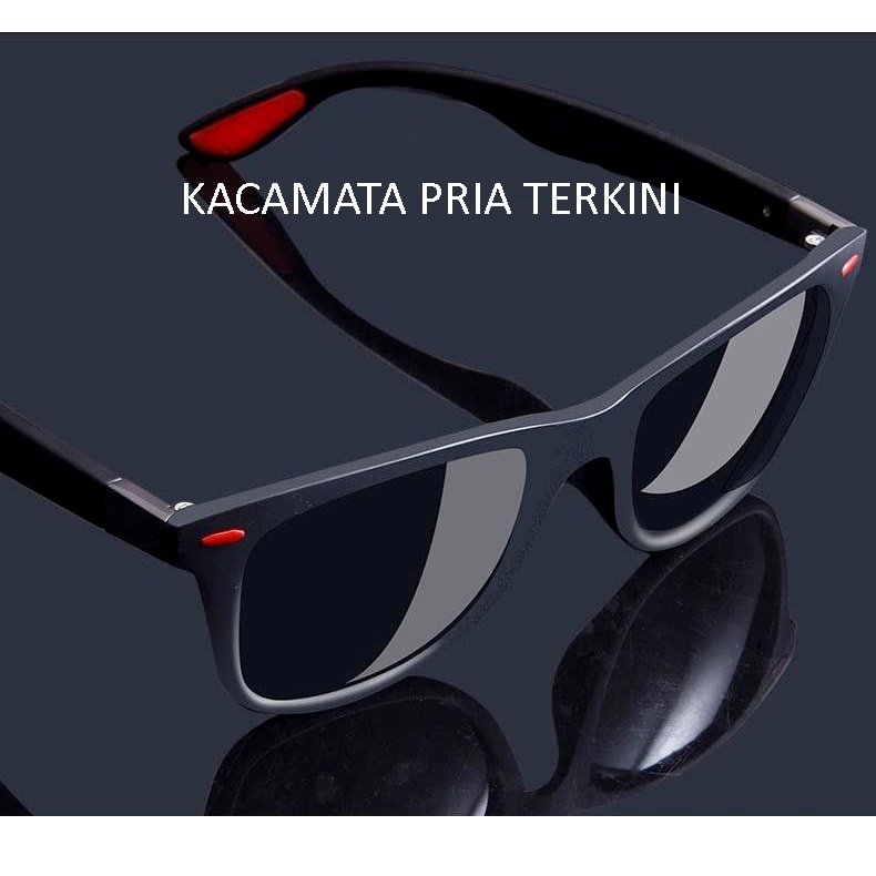 Kacamata Pria Keren Kacamata Polarized Hitam Trend Fashion