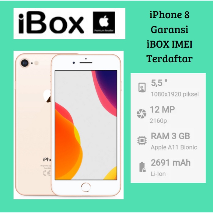 iPhone 8 64GB Garansi iBOX IMEI Terdaftar Kemenperin | Hp Murah Pstore