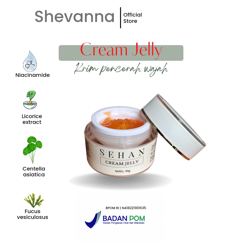 Paket Glowing Collagen Soap &amp; Jelly Cream by SEHAN original BPOM