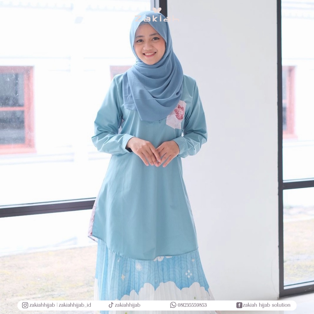 Zakiah Hijab - Tunik Muslimah Premium Tosca