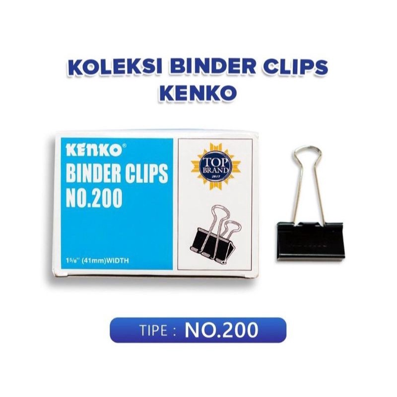 

Binder Clip Kenko No. 200 (1 kotak isi 12pcs)