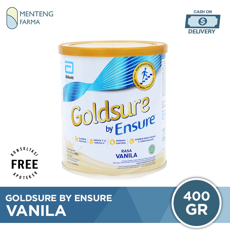 Goldsure By Ensure Vanila 400 Gram - Susu Penambah Nutrisi Dewasa Selama Masa Pemulihan