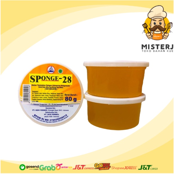 

Sponge-28 | Cake Emulsifier | 80 Gram | 1 Kg | Pengembang Kue | Pelembut Kue