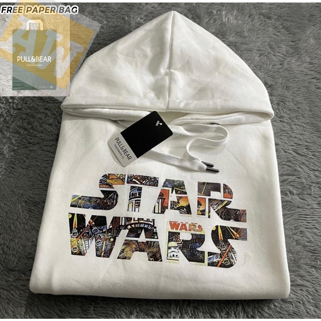 jaket Sweater Hoodie Pria Distro Keren Terbaru JAKET HOODIE STAR WARS FULL LEBEL PULL & BEAR IMPORT 