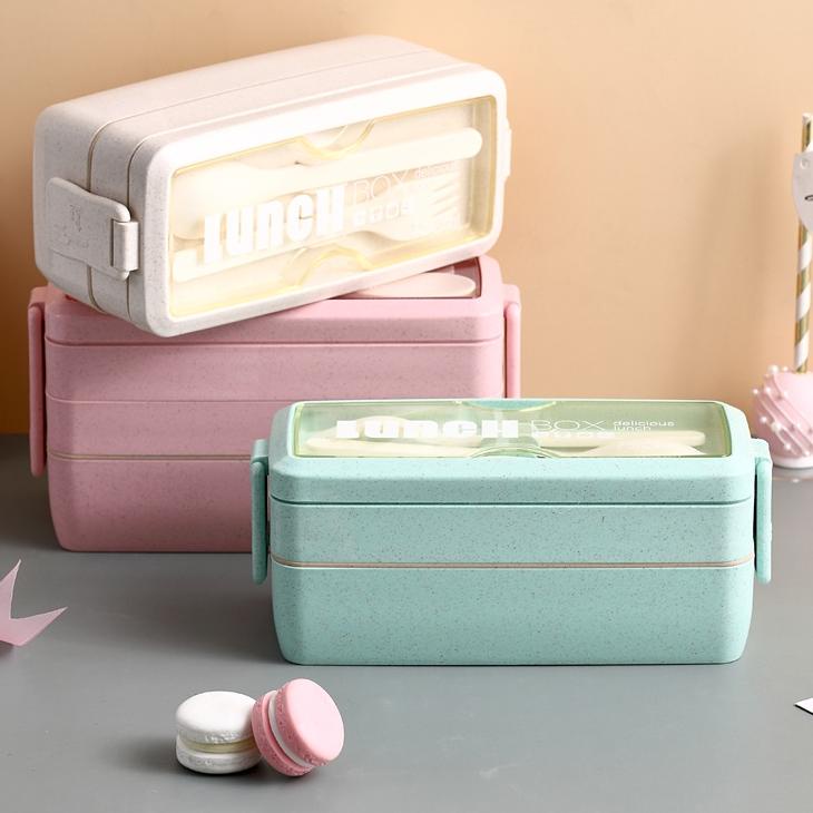 Limitedン KKV - 40000KM 3 layers lunch box / Kotak makan tingkat Green / Beige 1000ml/FOOD CONTAINER 