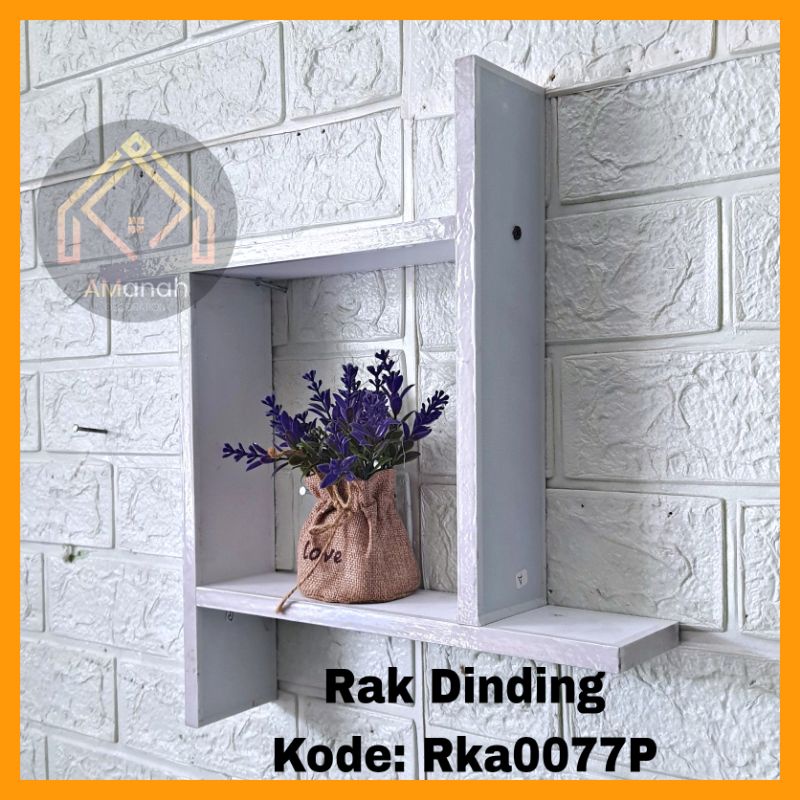 [COD] RAK DINDING MINIMALIS PERSEGI KOTAK KODE RKA0077 - RAK PAJANG KAYU SERBAGUNA - RAK HIAS