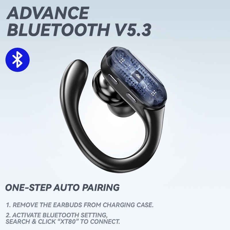 【100% Original】Thinkplus Lenovo XT80 TWS Wireless Earphone Bluetooth 5.3  Sport Headset Noise Reduction HiFi stereo with Mic