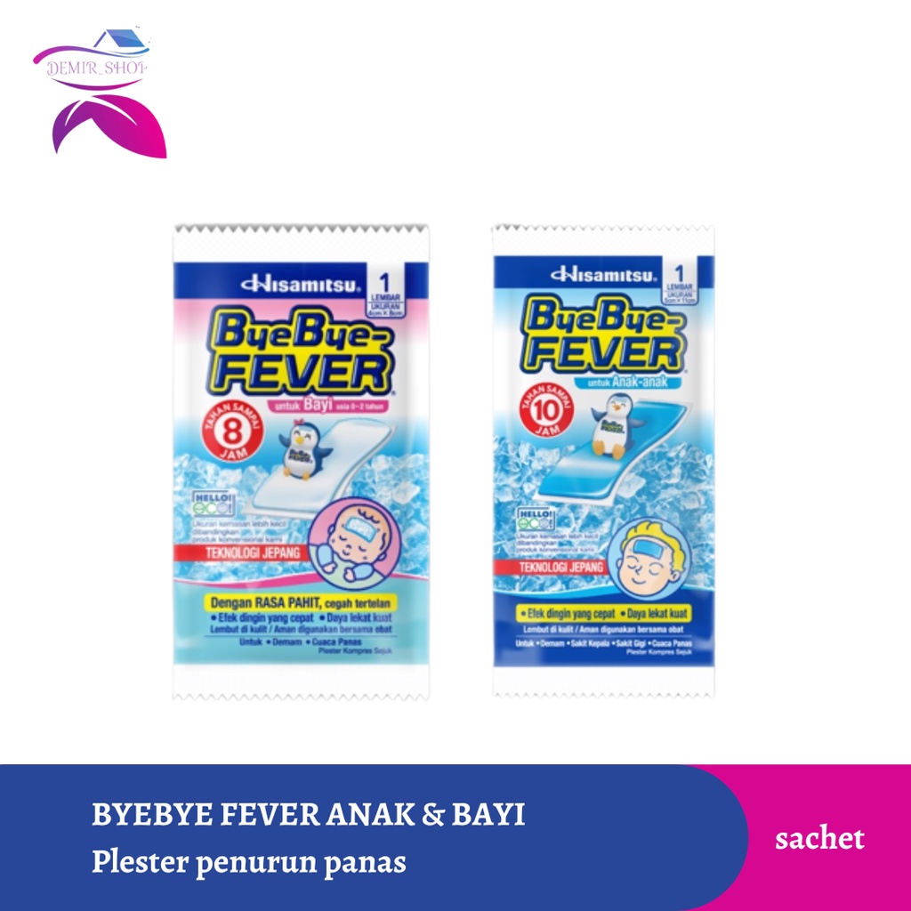 Byebye Fever Anak &amp; Bayi Plester Kompres Demam per Lembar