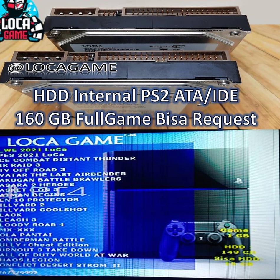 Stok Terbatas HARDISK INTERNAL ATA/IDE 160GB UNTUK PS2 FAT/TEBAL FULLGAME BISA REQUEST