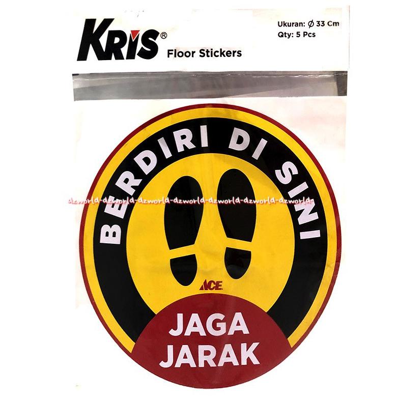 

PRODUK- KRIS FLOOR STIKER BERDIRI DI SINI JAGA JARAK STICKER LANTAI BULAT 5PCS .