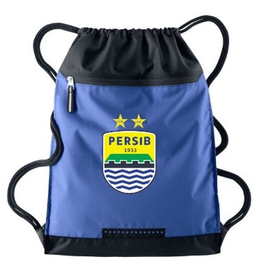 Tas Serut pria string bag polos selempang olahraga bahan Taslan waterproof | Tas Pria Ransel Serut Logo Persib Bandung