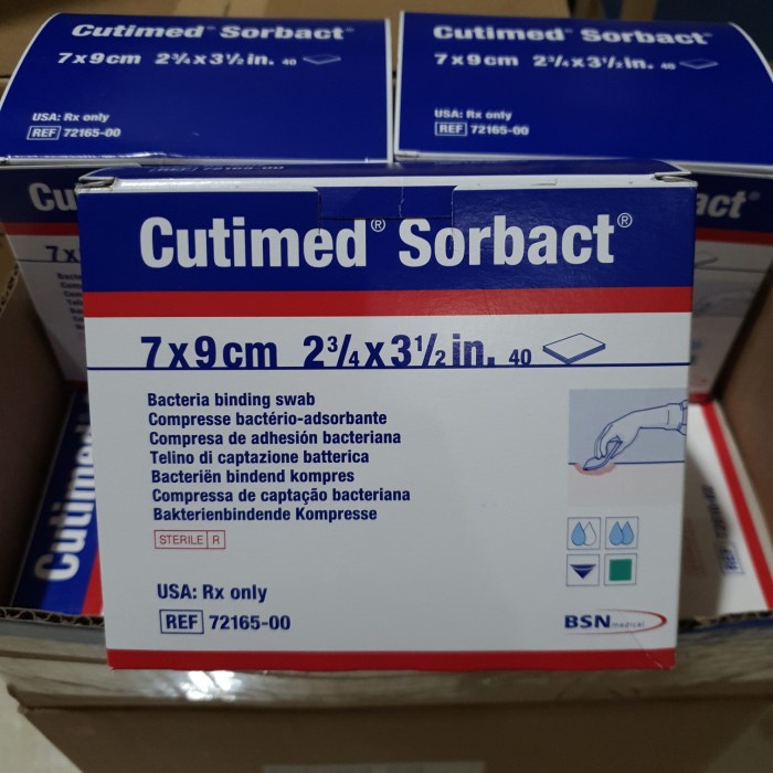 Cutimed Sorbact 7x9cm | Dressing luka yang mengikat bakteri