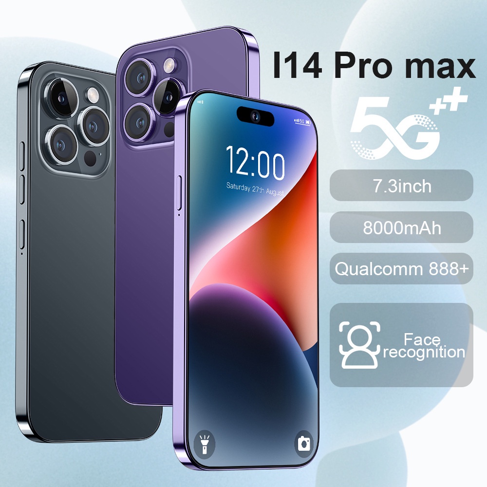 【Baru】HP Murah i14 Pro Max 12+512GB 7.3 HD+ IPS Premium Display handphone Android Dual Nano / Dual S