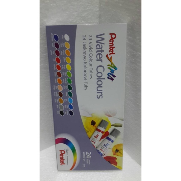 

Hemat Pentel Watercolours 24 Colours Trendi