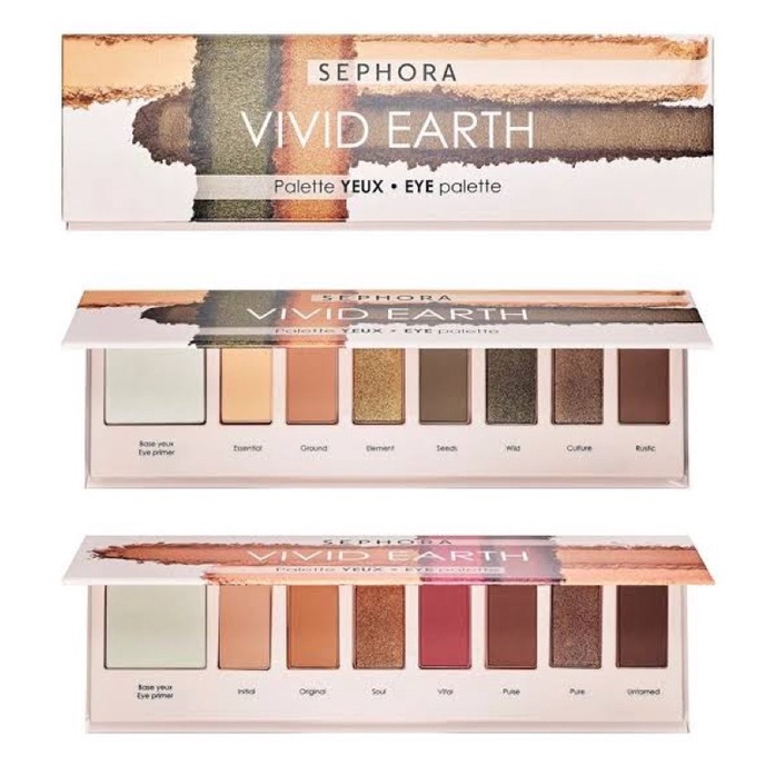 SEPHORA Vivid Earth Eye Shadow & Primer Palette Original - Canyon Ground & Wild Nature Eyeshadow Sin