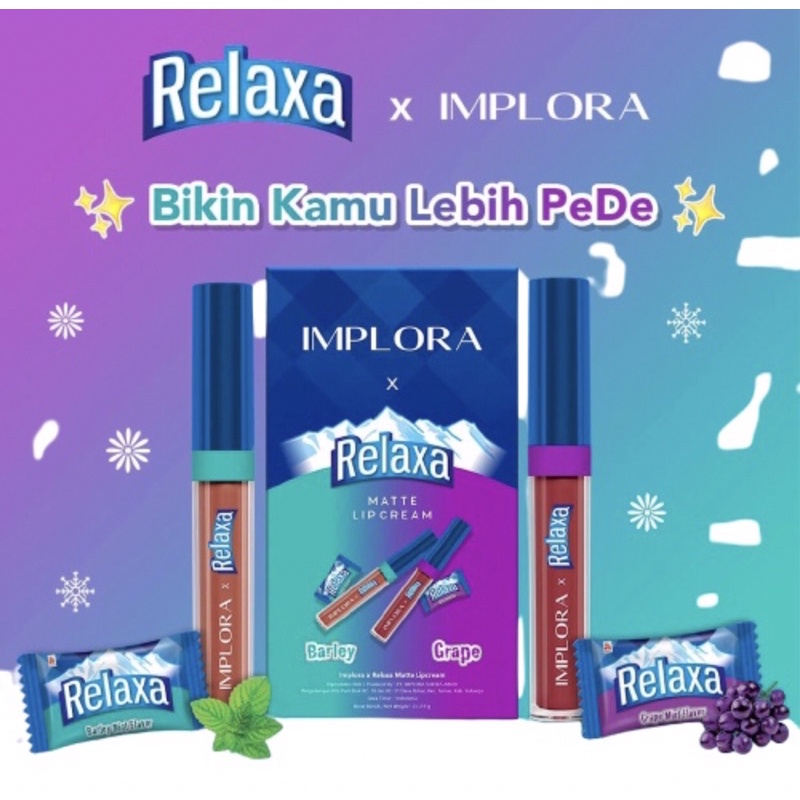 Implora X Relaxa Matte Lipcream 1set(2pcs)