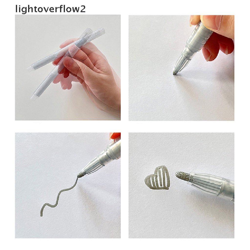 (lightoverflow2) Spidol Akrilik 12 Warna Untuk Kaca / Porselen / Kanvas DIY