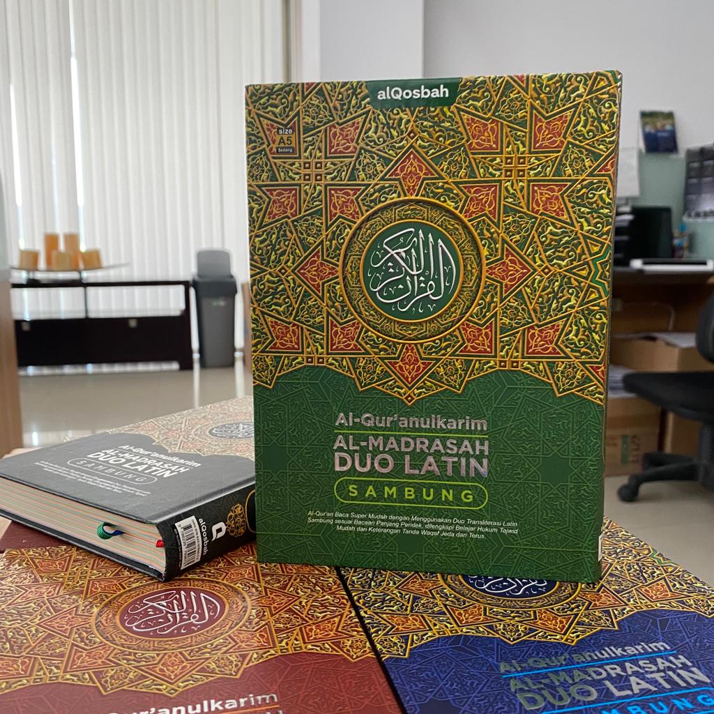 ALQUR’AN MADRASAH DUO LATIN SAMBUNG A5 DAN A4 BESAR REGULER