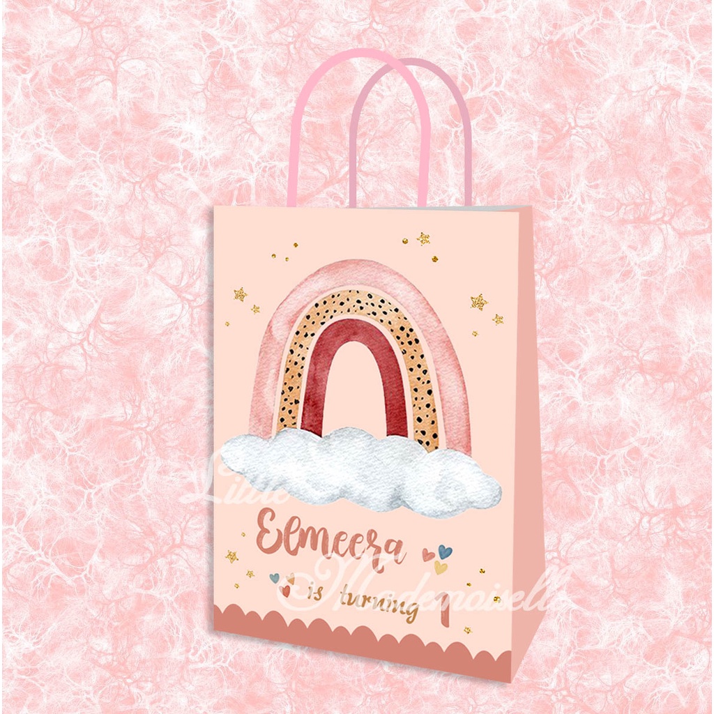 

Tas Ulang Tahun Anak / Goodie Bag Anak / Paper Bag Boho Rainbow