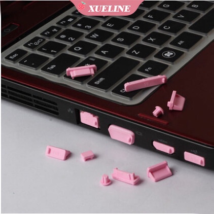 16pcs / set Plug Port Pelindung Anti Debu Bahan Silikon Elastis Untuk Laptop Notebook Komputer