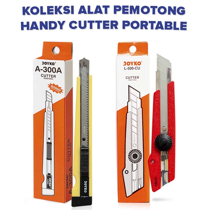 

Cutter Joyko L-500 dan A300A Pisau Kater Blade Pemotong Alat Tajam Potong Kertas