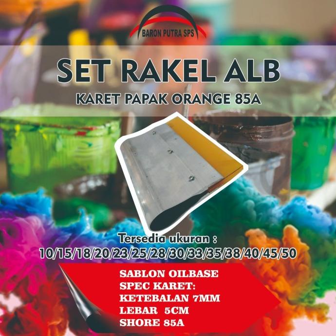 

] SET RAKEL ALB KARET PAPAK ORANGE 85A 10 CM