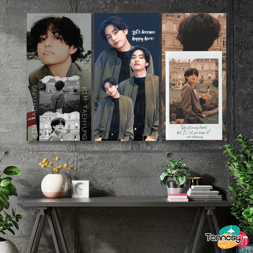 TENNESY HIASAN DINDING SPECIAL EDITION TAEHYUNG BTS PHOTOSHOOT 15X30 CM WALL DECOR PAJANGAN KAYU POSTER DEKORASI DINDING RUMAH KAMAR TIDUR