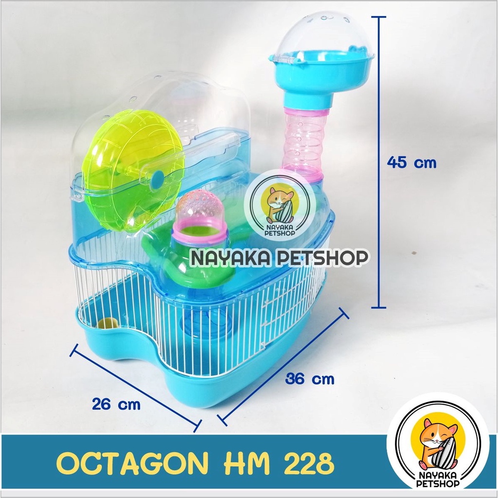 Octagon HM 228 Kandang Hamster Tingkat 3 Lantai Menara