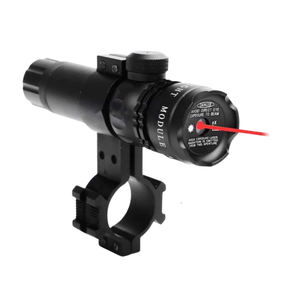 TaffLED Tactical Red Dot Laser Gun Scope Mount Airsoft Rifle + Baterai + Charger - JG-2 - Black