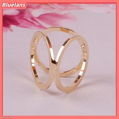 Bluelans Hot Fashion Gold Plated Three Ring Silk Scarf Buckle Clip Brooch Pin Gift