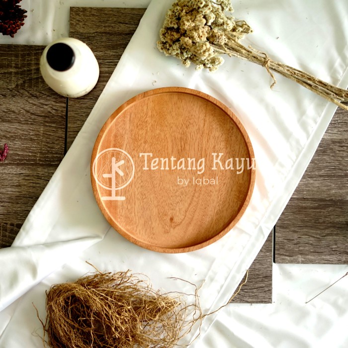 Nampan Round Tray Nampan Kayu Bulat Baki Kayu Bulat Ukuran Besar Dan Kecil