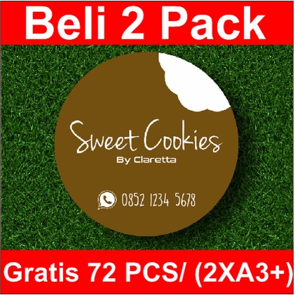 

STIKER LABEL PRODUK LIGKARAN "SWEET COOKIES