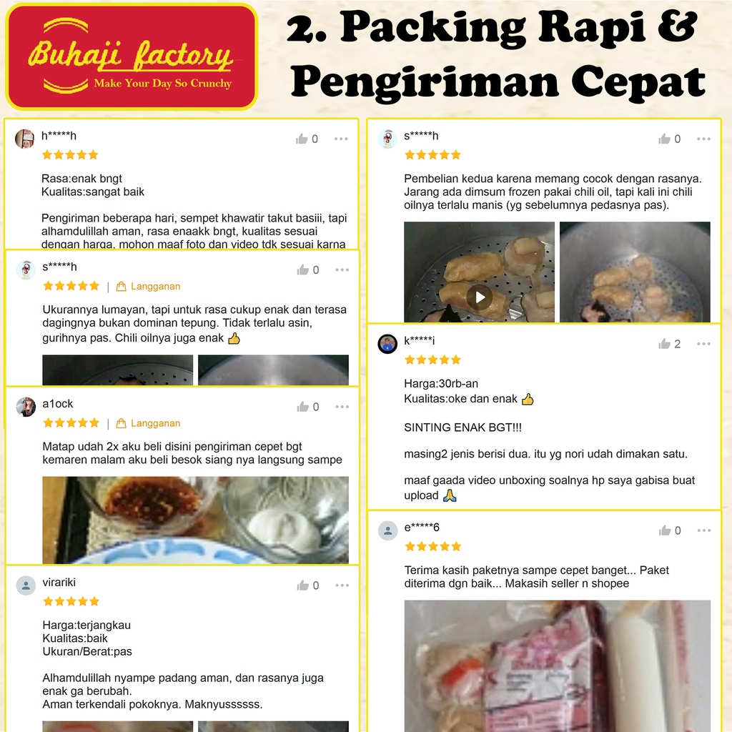 Dimsum Ayam Frozen Food Big Pack Vacum Free Mayones &amp; Chili Oil Home Made by Buhaji Factory Bandung