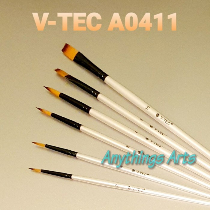 

Jualan V-Tec Brush A0411 Set 6 / Kuas Lukis Murah