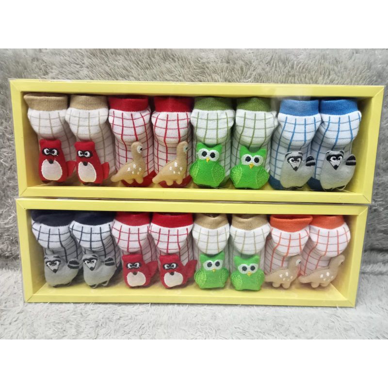 Horee Pingoo Kaos Kaki Boneka Isi 3 &amp; Isi 4 (0-12Bulan) Boy &amp; Girl