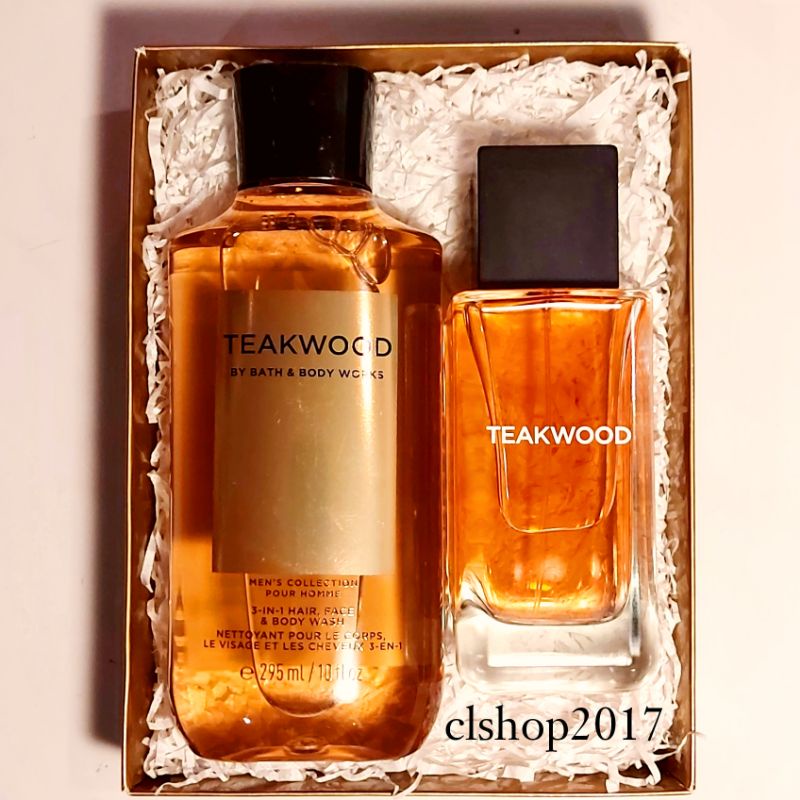 BBW MEN TEAKWOOD GIFT SET PAKET BATH &amp; BODY WORKS