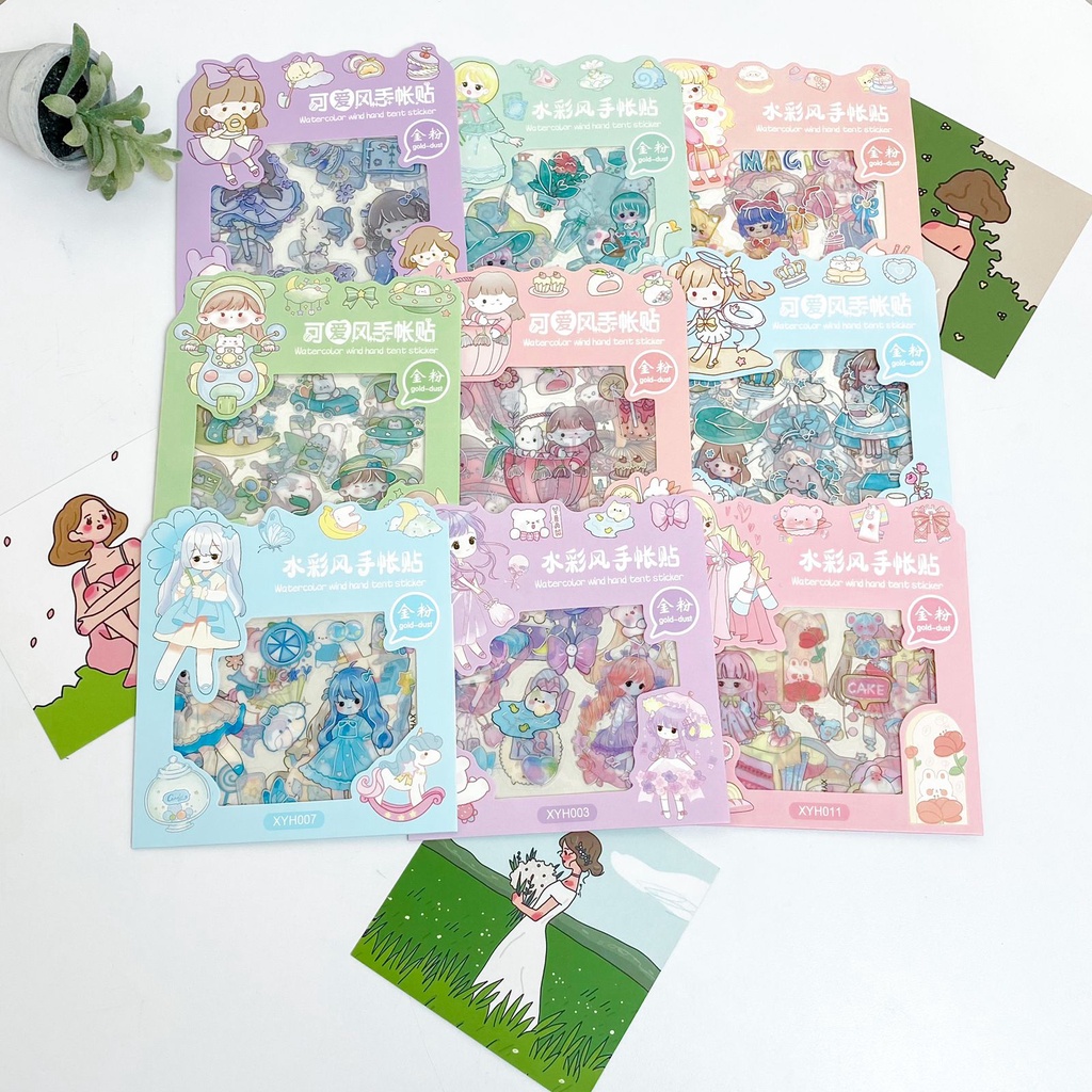 

1 PACK ISI 3 LEMBAR STICKER TEMPEL XYH002 TRSANPARAN / STICKER TEMPEL CUTE SWEET BERGAMBAR LUCU UNIK