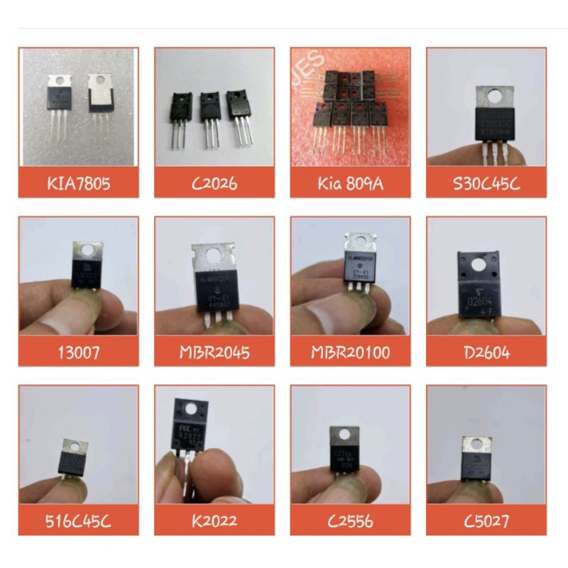 IC TR Transistor Mospec Transistor KIA 7809A/S30C45C/13007/MBR2045/MBR20100/D2604/516C45C/K2022/C255