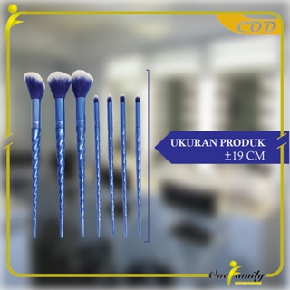 Image of thu nhỏ ONE-K128 Kuas MakeUp 7 in 1 Brush Make Up Set Mini Travel Free Pouch / Kuas Rias Wajah Model Ulir / Paket Kuas Set Make Up Cosmetic #8