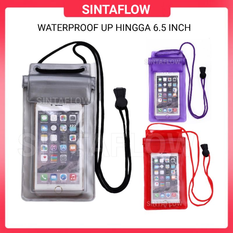 Waterproof Case 6,5inch Sarung Hp Anti Air Pouch Bag Ukuran XL Universal Handphone Melindungi Menjag