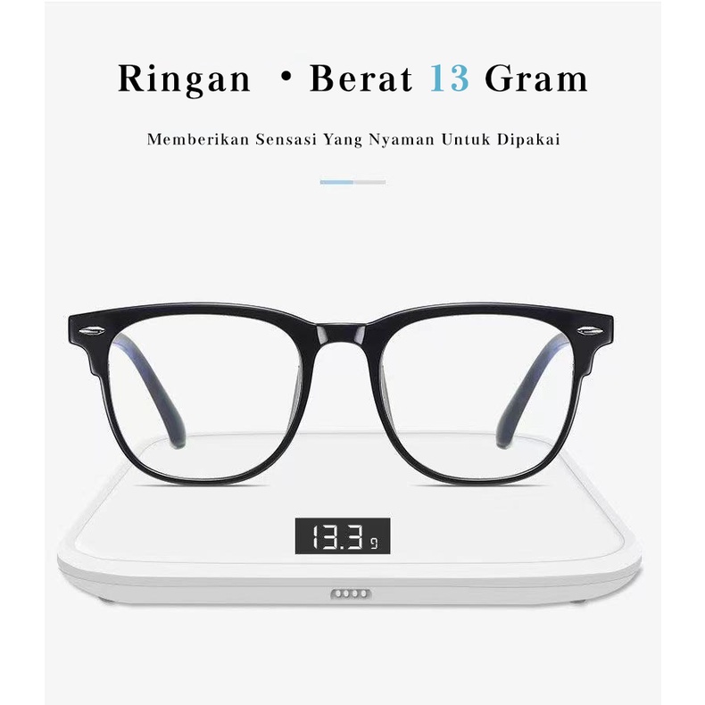 Kacamata Wanita Kacamata Korea Anti Radiasi Wanita Fashion Retro Bentuk Kotak Eyeglasses