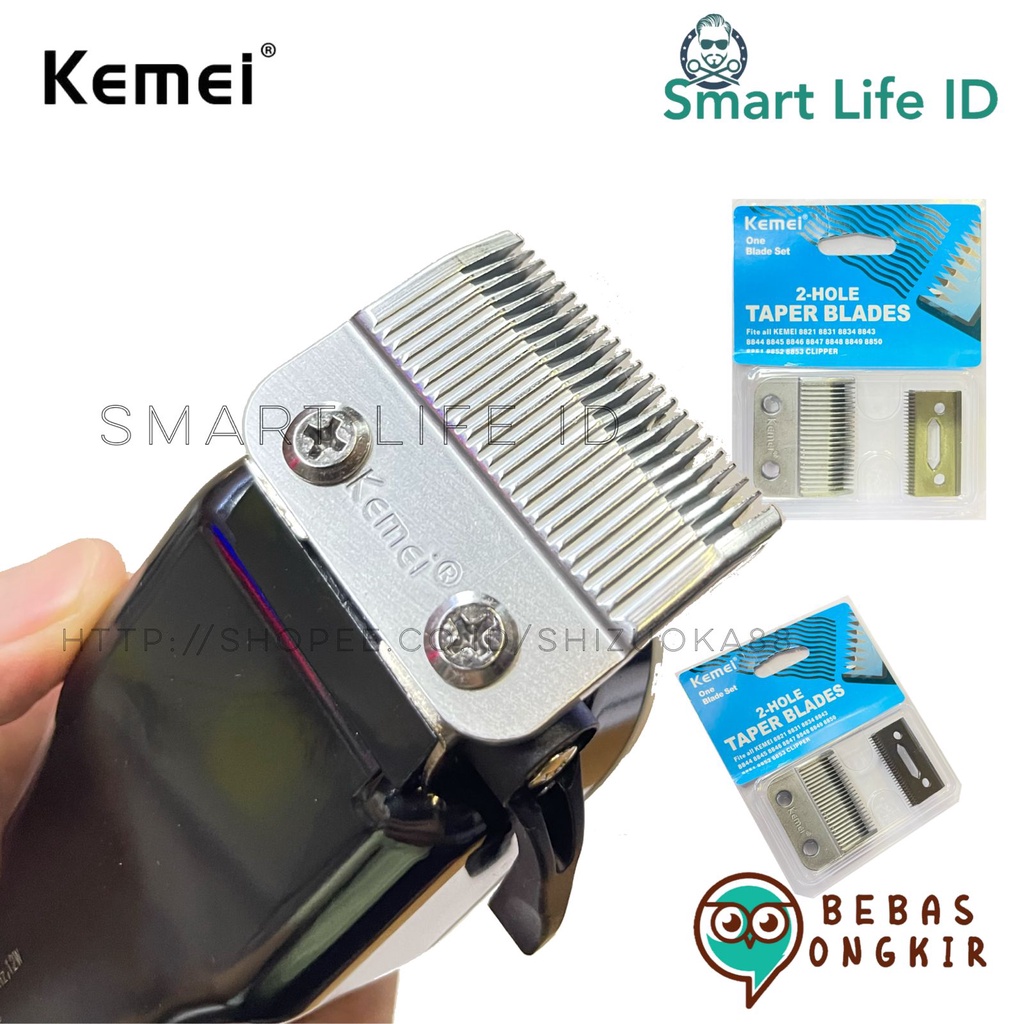 Mata Pisau Cukur Kemei Original Blade Hair Clipper Mata Alat Mesin Cukuran Rambut Sparepart Cadangan Super Taper