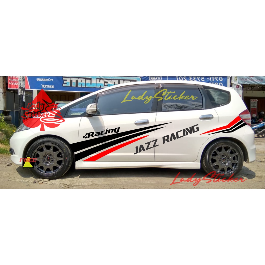 Cutting sticker mobil jazz sticker body samping mobil honda jazz