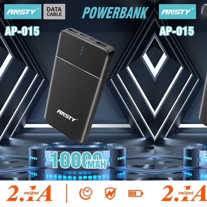 ANSTY POWERBANK AP-015 - POWERBANK 2 USB MICRO DAN TYPE C