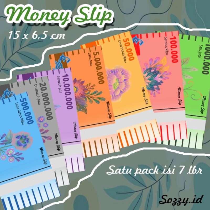 

7 lembar Uang Budgeting | Money Slip Property | Uang mainan | Uang palsu