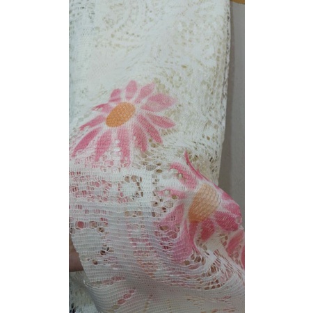 TAPLAK MEJA MAKAN 6-8 KURSI 150X230 CM BRUKAT RENDA ELEGAN IMPOR