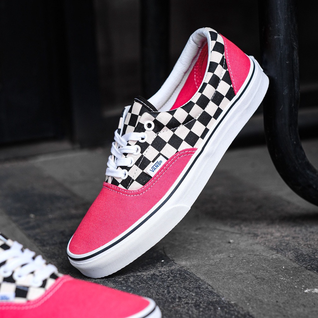 VANS ERA TWO TONE CHECKERBOARD ROUGE/RED ORIGINAL 100%