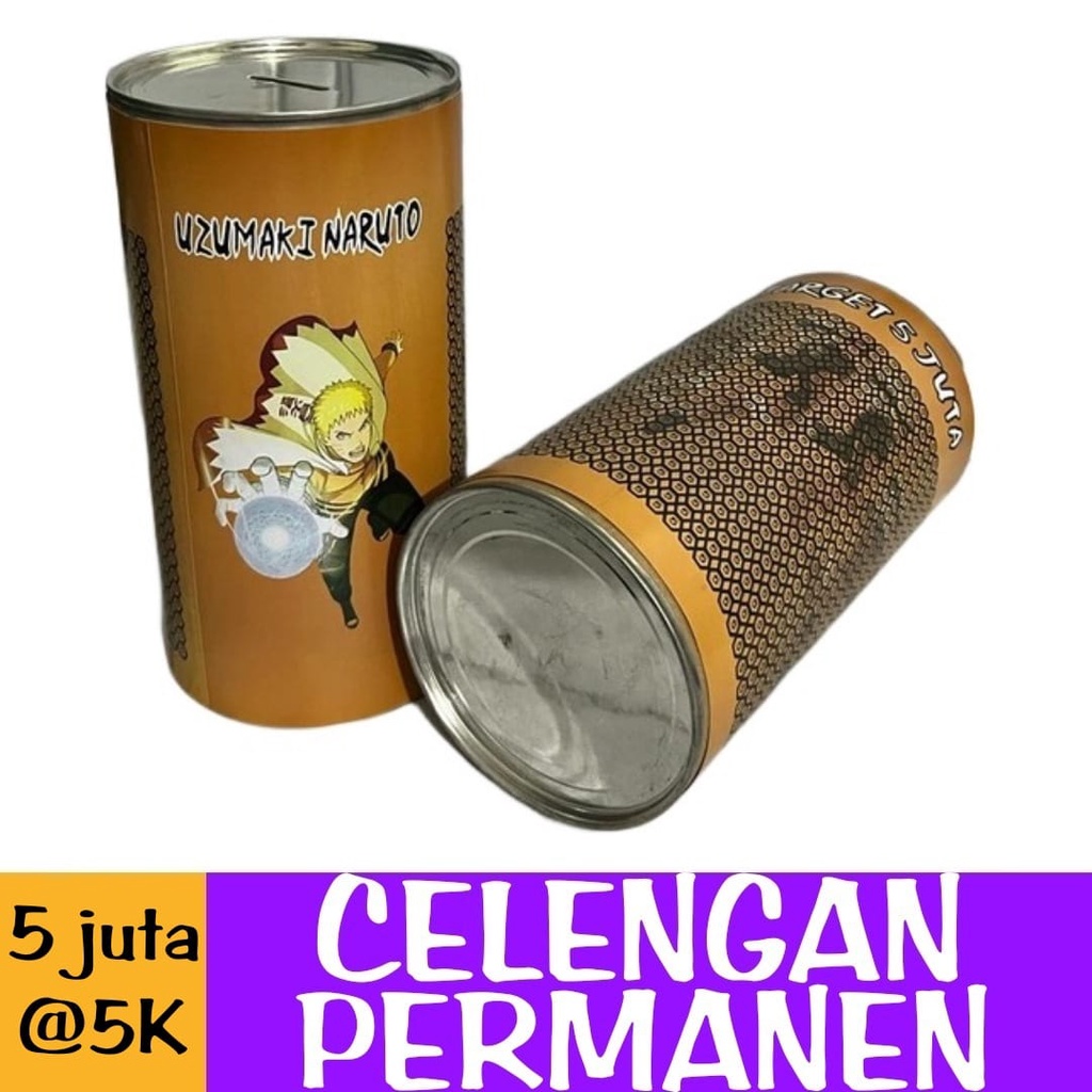 celengan target permanen- celengan target karakter- celengan target naruto -celengan target 5 juta