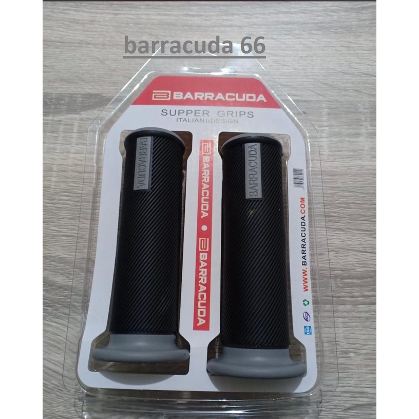 sepasang handgrip barracuda hg55 dan hg 66 karet grip bulu berkualitas premium universal semua sepeda motor